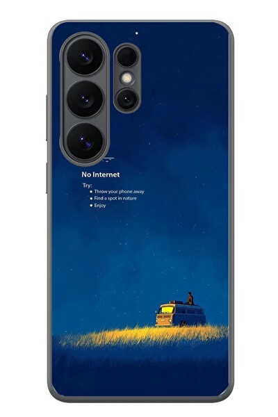 Le Balvo Samsung Galaxy S26 Ultra Uyumlu İnternet Yok Baskılı Silikon Kılıf