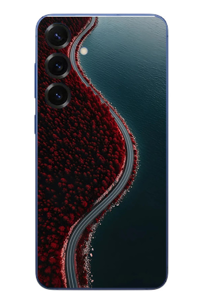 Le Balvo Samsung Galaxy S25 Plus Uyumlu Sonbahar Yolu Baskılı Silikon Kılıf