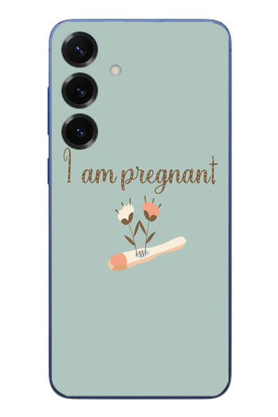 Le Balvo Samsung Galaxy S25 Plus Uyumlu I'm Pregnant Baskılı Silikon Kılıf