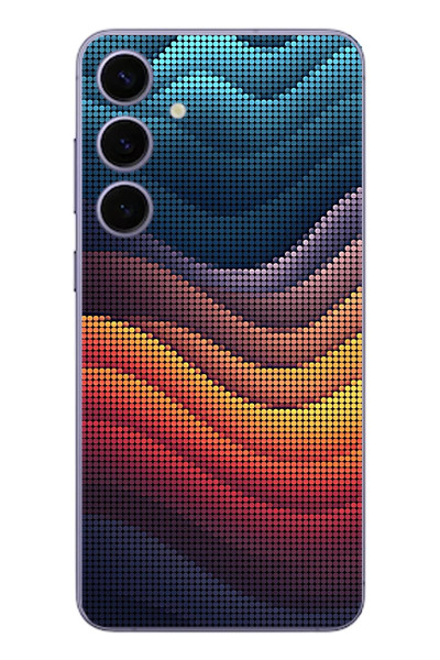 Le Balvo Samsung Galaxy S24 Plus Uyumlu Noktalı Renkler Baskılı Silikon Kılıf