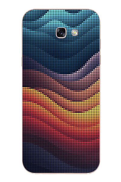 Le Balvo Samsung Galaxy A7 2017 Uyumlu Noktalı Renkler Baskılı Silikon Kılıf
