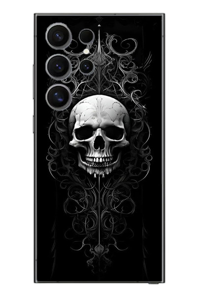 Le Balvo Samsung Galaxy S24 Ultra Uyumlu Kuru Kafa Baskılı Silikon Kılıf