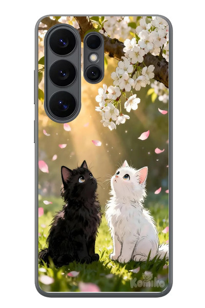 Le Balvo Samsung Galaxy S26 Ultra Uyumlu İlkbahar Kedileri Baskılı Silikon Kılıf