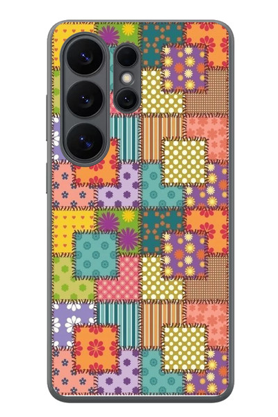 Le Balvo Samsung Galaxy S26 Ultra Uyumlu Kare Motifleri Baskılı Silikon Kılıf