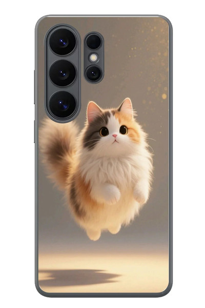 Le Balvo Samsung Galaxy S26 Ultra Uyumlu Zıplayan Kedi Baskılı Silikon Kılıf