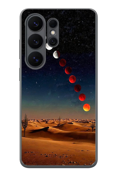 Le Balvo Samsung Galaxy S26 Ultra Uyumlu Ayın Geçişi Baskılı Silikon Kılıf
