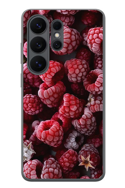 Le Balvo Samsung Galaxy S26 Ultra Uyumlu Ahududu Frambuaz Baskılı Silikon Kılıf