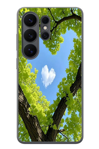 Le Balvo Samsung Galaxy S26 Ultra Uyumlu Kalpli Ağaç Baskılı Silikon Kılıf