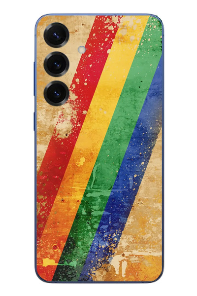 Le Balvo Samsung Galaxy S25 Plus Uyumlu Yan Gökkuşağı Baskılı Silikon Kılıf