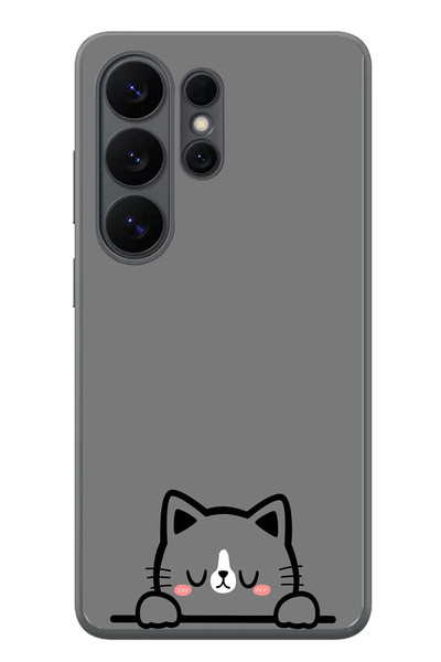 Le Balvo Samsung Galaxy S26 Ultra Uyumlu Uyuyan Kedi Baskılı Silikon Kılıf