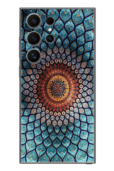 Le Balvo Samsung Galaxy S24 Ultra Uyumlu İran Dokuması Baskılı Silikon Kılıf