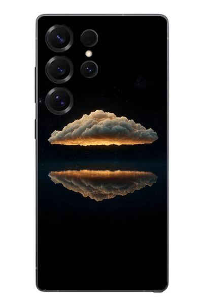 Le Balvo Samsung Galaxy S25 Ultra Uyumlu Bulut Yansıması Baskılı Silikon Kılıf