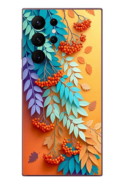Le Balvo Samsung Galaxy S22 Ultra Uyumlu Pastoral Çicekler Baskılı Silikon Kılıf