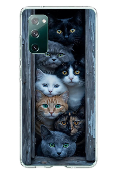 Le Balvo Samsung Galaxy S20 FE Uyumlu Yavru Kediler Baskılı Silikon Kılıf