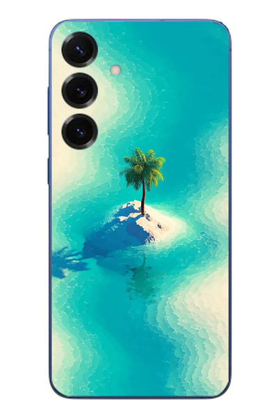 Le Balvo Samsung Galaxy S25 Plus Uyumlu Adada Palmiye Baskılı Silikon Kılıf