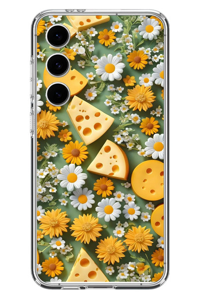 Le Balvo Samsung Galaxy S24 FE Uyumlu Peynirler Baskılı Silikon Kılıf