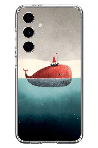 Le Balvo Samsung Galaxy S24 FE Uyumlu Balina Baskılı Silikon Kılıf