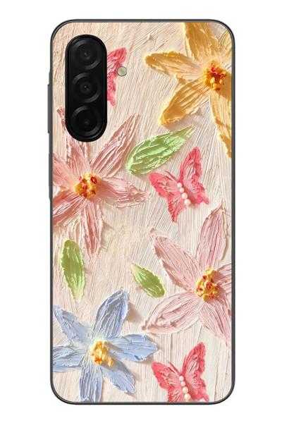 Le Balvo Samsung Galaxy A26 Uyumlu Kelebekli Papatya Baskılı Silikon Kılıf