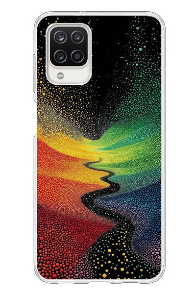 Le Balvo Samsung Galaxy A12 Uyumlu Renkli Yollar Baskılı Silikon Kılıf