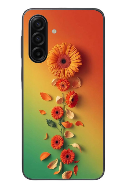 Le Balvo Samsung Galaxy A17 Uyumlu Ayçiçeği Bükleleri Baskılı Silikon Kılıf
