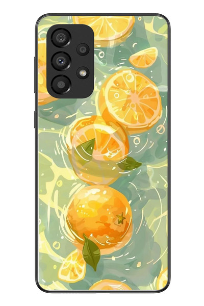 Le Balvo Samsung Galaxy A33 Uyumlu Limonlar Pastel Baskılı Silikon Kılıf