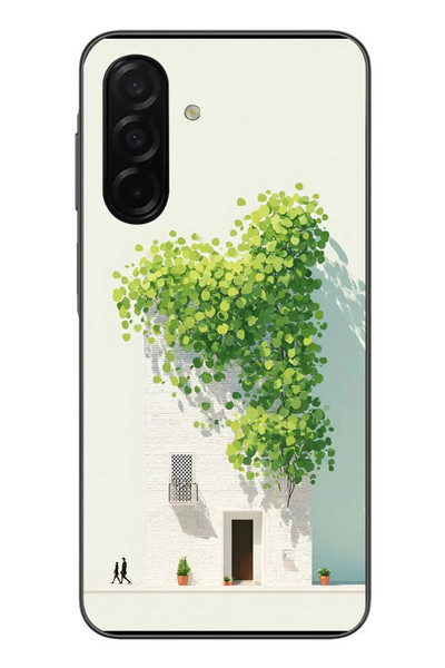 Le Balvo Samsung Galaxy A26 Uyumlu Sarmaşıklı Ev Baskılı Silikon Kılıf