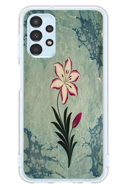Le Balvo Samsung Galaxy A13 Uyumlu Çiçek Deseni Baskılı Silikon Kılıf