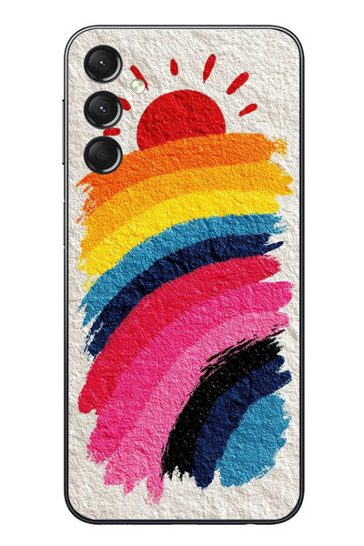 Le Balvo Samsung Galaxy A24 Uyumlu Güneşli Gökkuşağı Baskılı Silikon Kılıf
