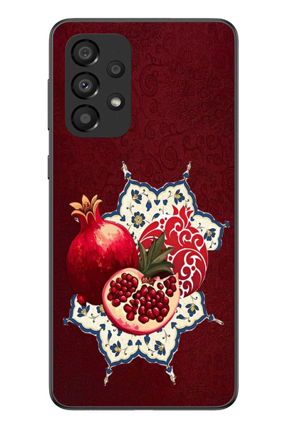 Le Balvo Samsung Galaxy A33 Uyumlu Nar Retro Baskılı Silikon Kılıf