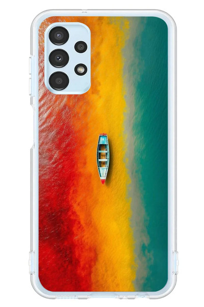 Le Balvo Samsung Galaxy A13 Uyumlu Rengarenk Tekne Baskılı Silikon Kılıf