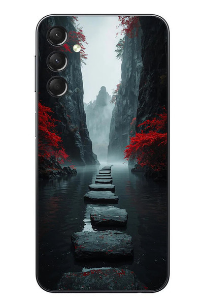 Le Balvo Samsung Galaxy A24 Uyumlu Karanlık Yolu Baskılı Silikon Kılıf