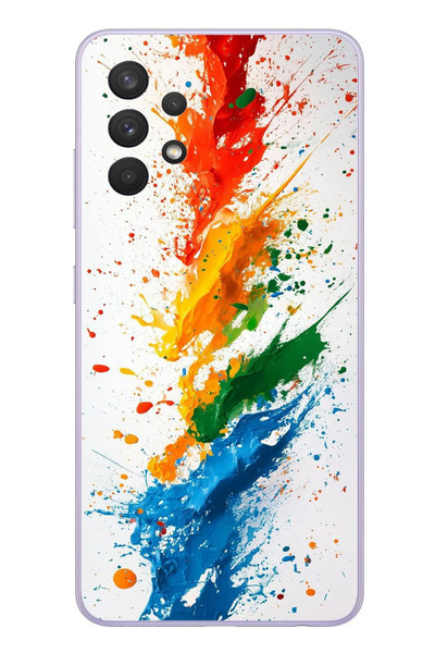 Le Balvo Samsung Galaxy A32 Uyumlu Renk Skalası Baskılı Silikon Kılıf