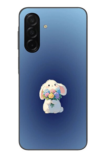 Le Balvo Samsung Galaxy A26 Uyumlu Çiçekli Tavşan Baskılı Silikon Kılıf