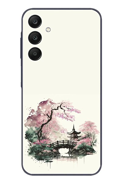 Le Balvo Samsung Galaxy A25 Uyumlu Japon Bahçesi Baskılı Silikon Kılıf