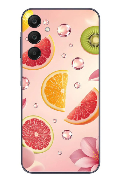 Le Balvo Samsung Galaxy A25 Uyumlu Meyve Dilimleri Baskılı Silikon Kılıf
