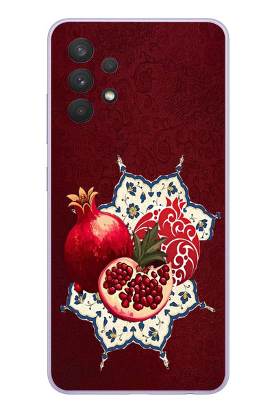 Le Balvo Samsung Galaxy A32 Uyumlu Nar Retro Baskılı Silikon Kılıf