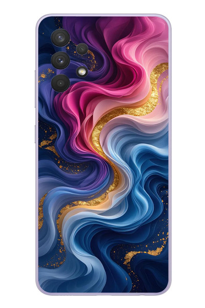Le Balvo Samsung Galaxy A32 Uyumlu Renk Katranı Baskılı Silikon Kılıf