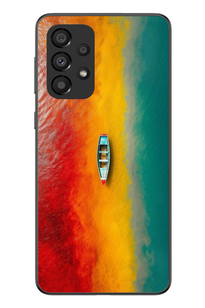 Le Balvo Samsung Galaxy A33 Uyumlu Rengarenk Tekne Baskılı Silikon Kılıf