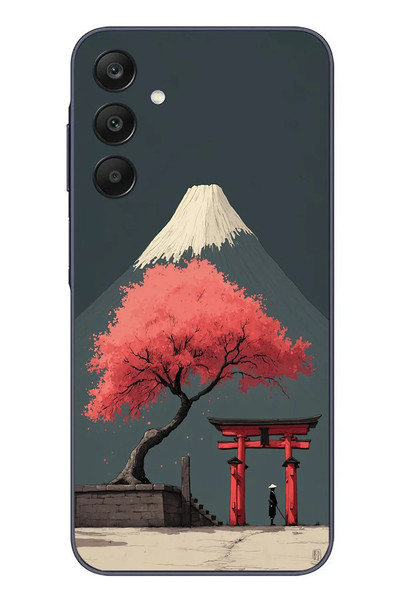 Le Balvo Samsung Galaxy A25 Uyumlu Fuji Dağı Baskılı Silikon Kılıf