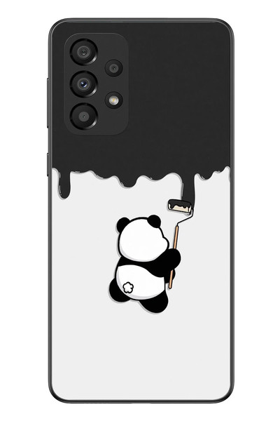 Le Balvo Samsung Galaxy A33 Uyumlu Boyacı Panda Baskılı Silikon Kılıf