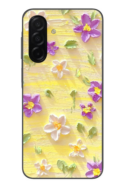 Le Balvo Samsung Galaxy A26 Uyumlu Mor Papatyalar Baskılı Silikon Kılıf
