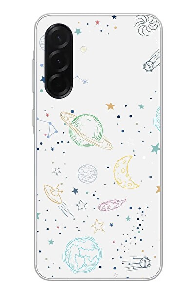 Le Balvo Samsung Galaxy A36 Uyumlu Uzay Yolculuğu Baskılı Silikon Kılıf