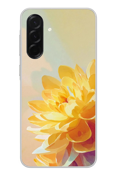 Le Balvo Samsung Galaxy A36 Uyumlu Sarı Çiçek Baskılı Silikon Kılıf