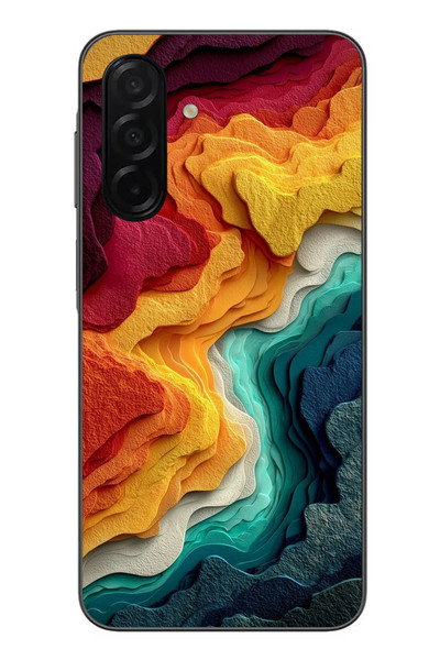 Le Balvo Samsung Galaxy A26 Uyumlu Renk Dalgaları Baskılı Silikon Kılıf