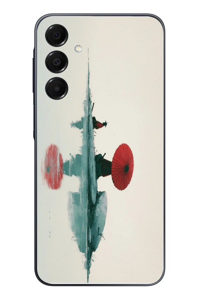 Le Balvo Samsung Galaxy A16 Uyumlu Japon Şemsiyesi Baskılı Silikon Kılıf