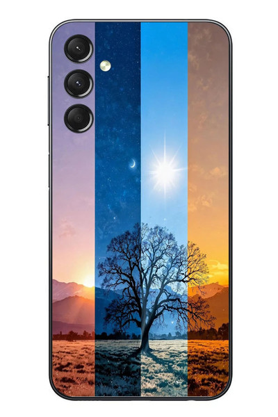 Le Balvo Samsung Galaxy A24 Uyumlu Gündoğumu Mevsimi Baskılı Silikon Kılıf