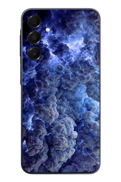 Le Balvo Samsung Galaxy A16 Uyumlu Mor Bulutlar Baskılı Silikon Kılıf