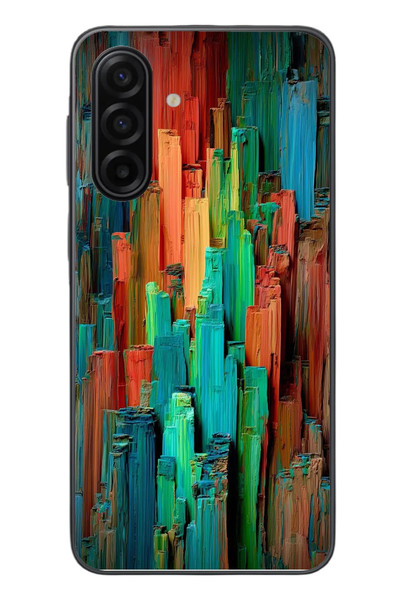 Le Balvo Samsung Galaxy A17 Uyumlu Dikey Renkler Baskılı Silikon Kılıf