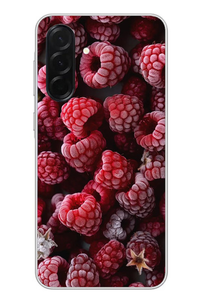 Le Balvo Samsung Galaxy A36 Uyumlu Ahududu Frambuaz Baskılı Silikon Kılıf