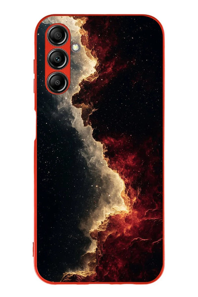 Le Balvo Samsung Galaxy A14 Uyumlu Uzay Boşluğu Baskılı Silikon Kılıf